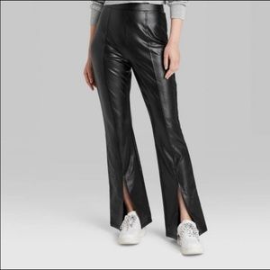 Target Wild Fable Slit Front Faux Leather Pants